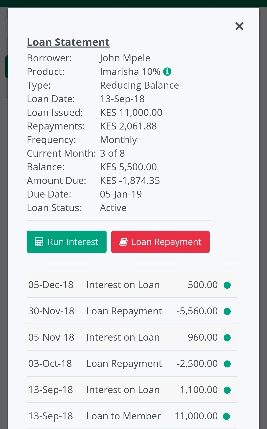 Loan Statements